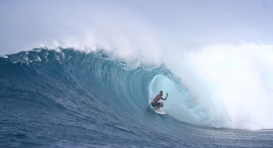 Surfer in wave