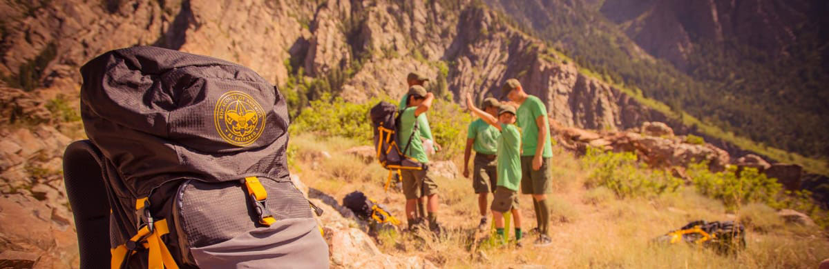 Boy Scouts on hike